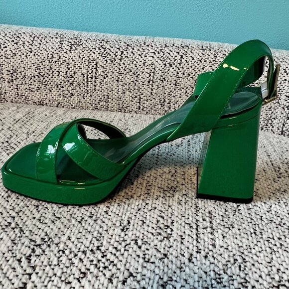 Giampaolo Viozzi Green Patent Leather Sandals - Picture 6 of 10